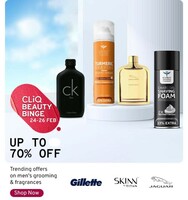 TATA CLIQ BEAUTY BINGE 23rd to 27th Feb - Up to 70% off on Grooming and Fragrances 