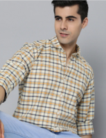 Mast & Harbour Men White & Yellow Slim Fit Checked Pure Cotton Casual Shirt (Buy 1 at MRP & Get 2 Free ; Also Buy 1 Get 1