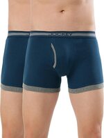  Jockey 1017 Men's Super Combed Cotton Rib Solid Boxer Brief (Pack of 2) 