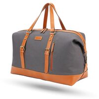 AirCase Premium Canvas Backpack fits Upto 15.6 Inches Laptop, Lightweight & Easy to Clean, Spacious Bag for Office/ Travel/ College, Men & Women, Grey- with Warranty