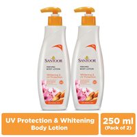 (Pack of 2) Santoor Body Lotion Whitening And UV Protection, 250ml 
