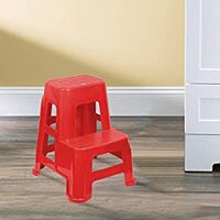 Nilkamal Stl21 Step Stool, Bright Red, Standard (STL21BRD)
