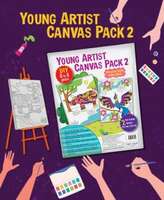 NAVNEET Kids Canvas Cotton Acid Free Board Canvas (Set of 2)  (White) [Min 2 Qty]