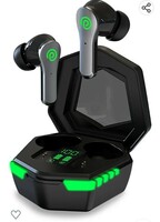 pTron Bassbuds Rush Bluetooth True Wireless In Ear Earbuds with Mic, Gaming 40ms Low Latency, 35Hrs Playtime, Deep Bass, ENC Stereo Call, BT5.3 Earphone, 1-Step Pairing, Voice Assistant & IPX4 (Black)