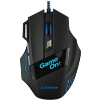 Ambrane Trone Wired Optical Gaming Mouse (3600 DPI Maximum Resolution, FGPPD00025, Black)