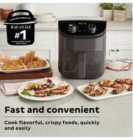 Instant Pot Air Fryer, Vortex 4 Litre Essential, 360 Degree EvenCrisp Technology, Uses 95 % less Oil, Nonstick and Dishwasher-Safe Basket, Fast Cooking