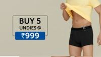 XYXX : 5 Premium Vest or Briefs @ 999 + Spin & Win For Extra Discount