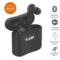 Tiitan X80 Bluetooth Truly Wireless in Ear Earphones with Mic (Black) [50% Coupon]