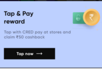 Cred - Flat Rs.50 Cashback On 200 Tap And Pay Visa Card