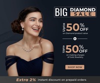 Melorra Big Diamond Sale - Up to 50% Off on Diamond Product Sale + Up to 50% Off on Making Value