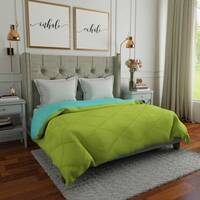 Flipkart Perfect Homes Solid Double Comforter for Mild Winter  (Polyester, Green, Blue)