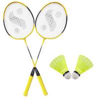 Synco Aluminum Blend Badminton-Racket, Set of 2 with Two Shuttles, with Full-Cover