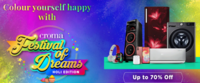 Croma Holi Festivals Of Dreams Sale- Up to 70% Off on Electronics + 10% off Upto 2500 via Bank Cards