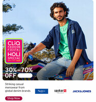 CLIQ Fashion Fiesta Holi Special Sale Upto 85% Off + 10% Off With ICICI & Standard Chartered Bank ( 3rd - 7th March)