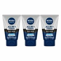 NIVEA Charcoal Face Wash, 100ml (Pack of 3) 