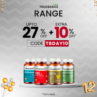 HealthKart : TrueBasics Upto 27% Off + Extra 10% Off + 5% HK Cash + Flat Rs 300 cashback + Snitch Gift Vouchers worth Rs 500