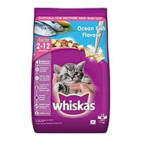 Whiskas Kitten Small (2-12 months) Dry Cat Food, Ocean Fish, 1.1kg Pack