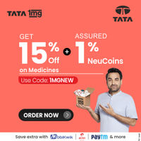 Tata 1mg : Get 15% on medicines + Assured 1% NeuCoins