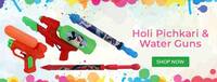 Holi Pichkaris  and water Guns from Rs 29 .