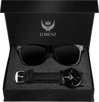 LORENZ Analogue Black Dial Men's Watch & Wayfarer Sunglasses Combo for Men |Gift Combo Set