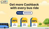 Paytm Bus Ticket: Get 20-25-30% cashback upto Rs.150 on next 3 bookings