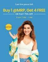 Zivame - Flash Sale - Flat 75% Off or Buy 1 Get 4 Free [Till 1 AM]