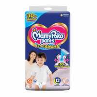 MamyPoko Pants Extra Absorb XL42,Unisex Baby, Pack of 42 [Rs.300 Coupon]