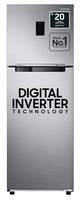 Samsung 345L 3 Star Inverter Frost Free Double Door Refrigerator(RT37T4513S8/HL, Elegant Inox, Convertible 5In 1), Silver