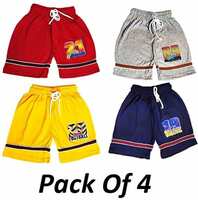 RIJATRENDZZ Short For Baby Boys & Baby Girls Casual Self Design Cotton Blend  (Multicolor, Pack of 4)