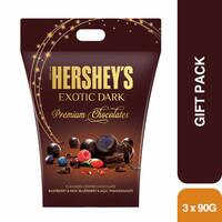 (Pack of 3) Hershey's Exotic Dark Gift Pouch, 90g