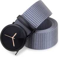 PROVOGUE Men Casual, Evening, Formal, Party Black, Blue Canvas Belt