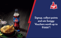 Thums Up Contest- Win Upto Rs. 1000 Swiggy Voucher (Assured Rs. 20 Voucher) (No Purchase Required)