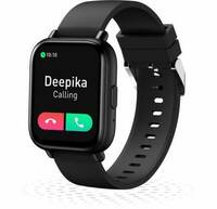 GIONEE Ufit 6 Bluetooth Calling Metallic Frame Smartwatch  (Matte Black Strap, Free Size)