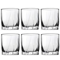 Pasabahce Glass Luna Water/Juice/Whisky Tumbler 245 ml 6 Pcs Set, Transparent (PB Luna)