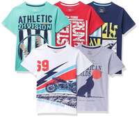 Easybuy Boy's Regular T-Shirt (Pack Of 5 T-Shirts)