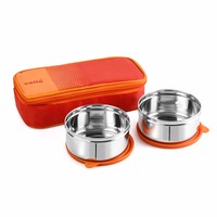 Cello Max Fresh Fresh Matiz Lunch Box, 2 Pc, Orange