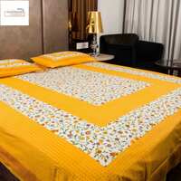 CLOTHOLOGY 144 TC Cotton Double Printed Flat Bedsheet