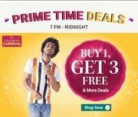 Myntra Prime Time Deal - Buy 1 Get 1/2/3 offer + Upto ₹400 extra discount 
