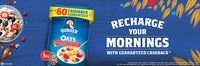 Buy 1kg Quaker oats and get assured 60 cashback