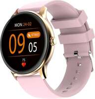 Fire-Boltt Hurricane 1.3" Curved Glass Display with 360 Health Training, 100+ Sports Modes Smartwatch (Pink Gold Strap, Free Size)
