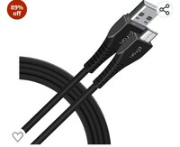 pTron Solero M241 2.4A Micro USB Data & Charging Cable, Made in India, 480Mbps Data Sync, Durable 1-Meter Long USB Cable for Micro USB Devices - (Black)