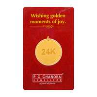 P.C Chandra Jewellers 24kt (995) House Yellow Gold Coin Cum Pendant - 1 Gram - (10% upto 500 cashback & 10% upto 750 on indusind dc)