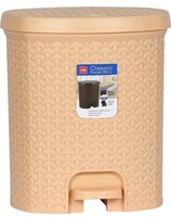 Cello Classic Plastic Pedal Bin, 6 Litres, Beige