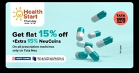 (Last Day) 1mg × TataNeu | Additional 10% Neu Coins on all prescription medicines on orders above ₹500 (Till 12PM)