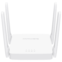 MERCUSYS AC Dual Band Up to 300 Mbps on 2.4 GHz, 867 Mbps on 5 GHz Wi-Fi Router (4 Antennas, 3 LAN Ports, Easy Installation, 10, White)