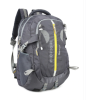 Provogue Unisex Grey & Yellow Colourblocked Backpack with Reflective Strip & Rain Cover