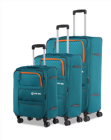 ( Set Of 3) Stony Brook by Nasher Miles Printed Soft-Sided Trolley Suitcases