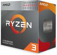 amd Ryzen 3 3200G with Radeon Vega 8 Graphics (YD3200C5FHBOX) 3.6 Ghz Upto 4 GHz AM4 Socket 4 Cores 4 Threads 2 MB L2 4 MB L3 Desktop Processor  (Silver)