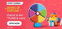 Sunday Wheel of Fortune , Win ₹75,000*