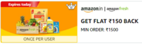 Amazon Fresh - GET FLAT ₹150 BACK MIN ORDER: ₹1500